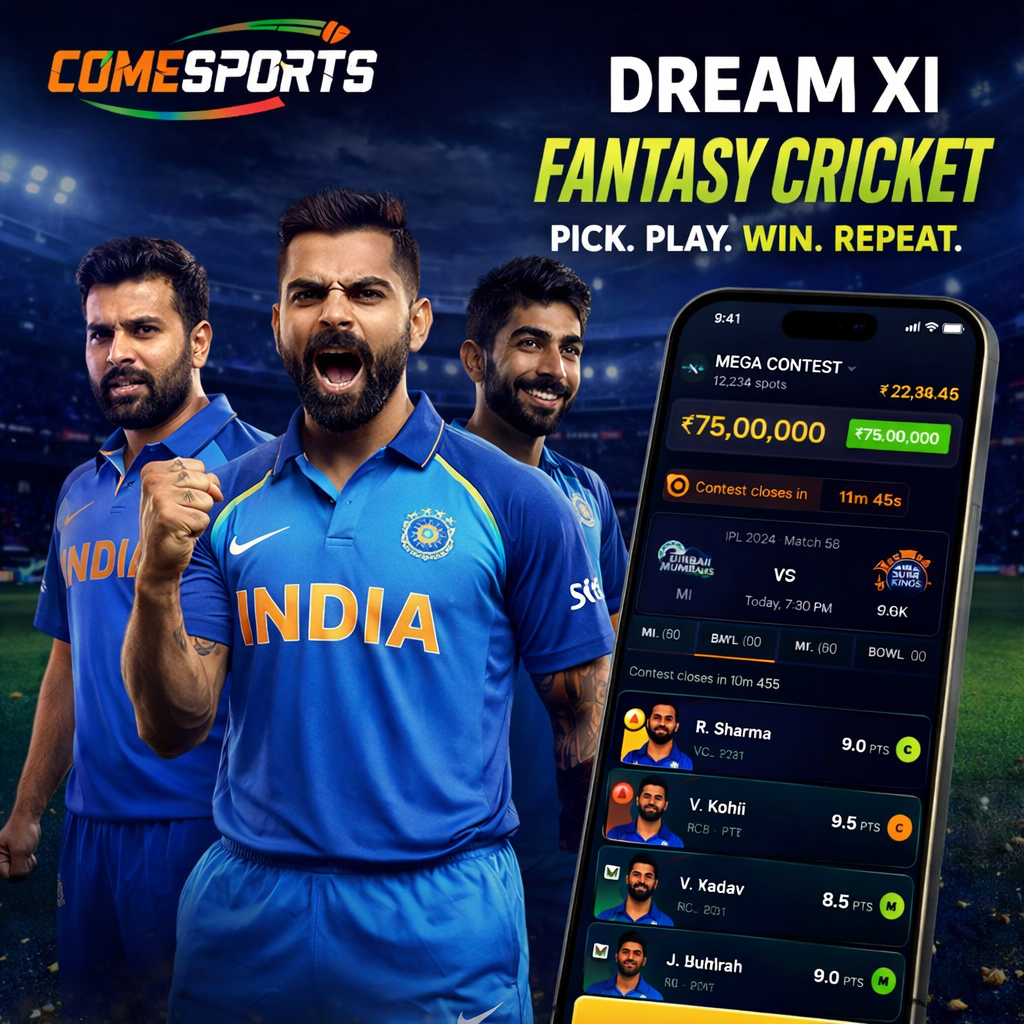 RS9 APK fantasy cricket and India team visual